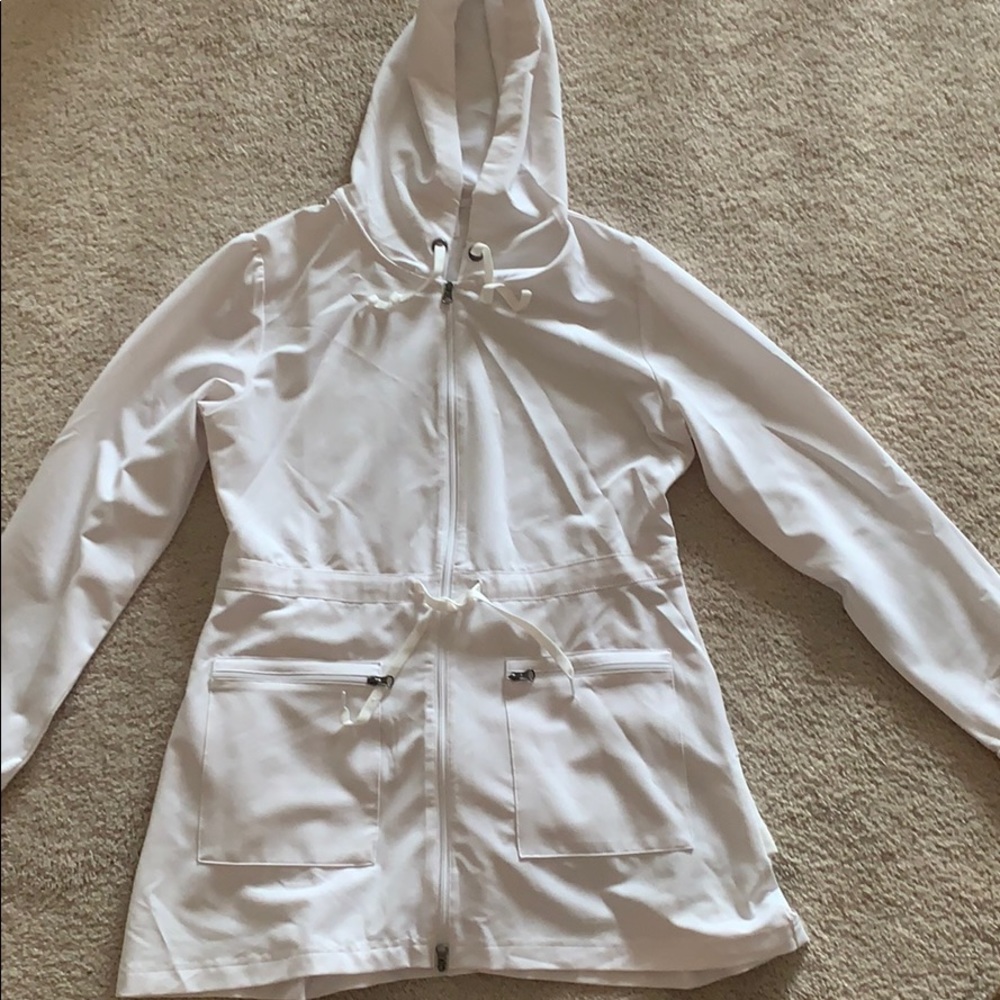 Unique white athleisure sweatshirt